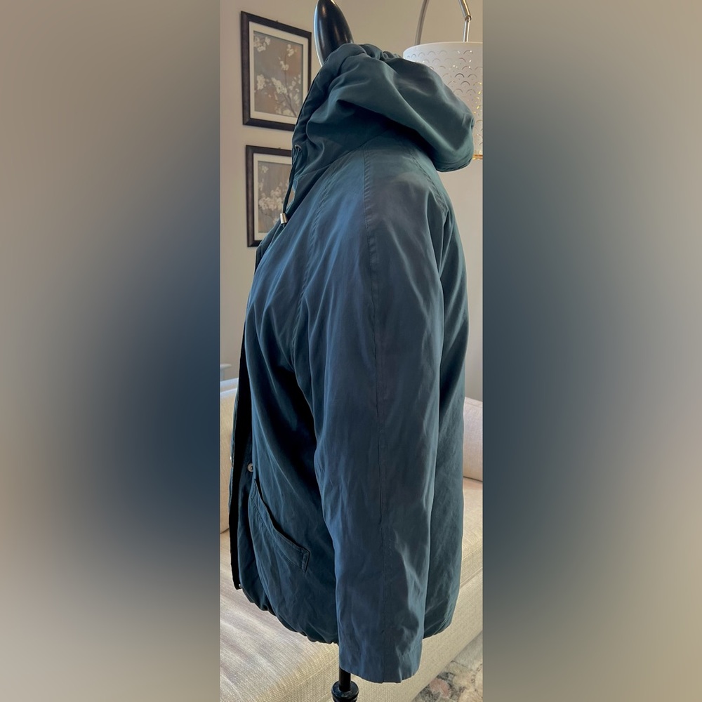 London Fog Vintage Green Coat Puffer Pockets Women’s Small Dark Sage - Picture 3 of 15